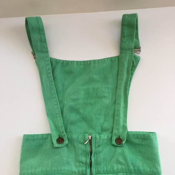 Vintage green bell bottom overalls coveralls XXS - Picture 11 of 16